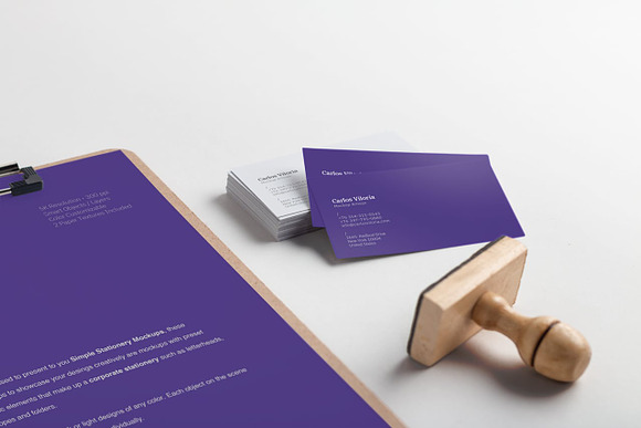 Clipboard, Business Cards Mockup 02 in Branding Mockups - product preview 1
