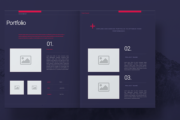 Purple Business Proposal Layout in Brochure Templates - product preview 5