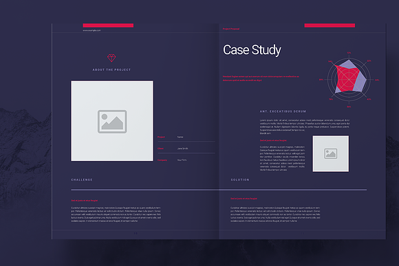 Purple Business Proposal Layout in Brochure Templates - product preview 6