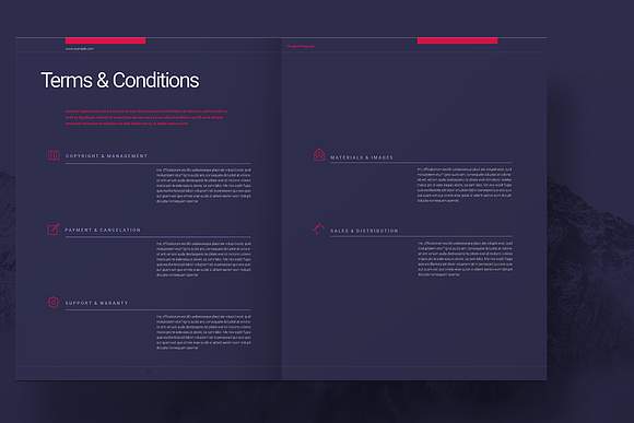 Purple Business Proposal Layout in Brochure Templates - product preview 11