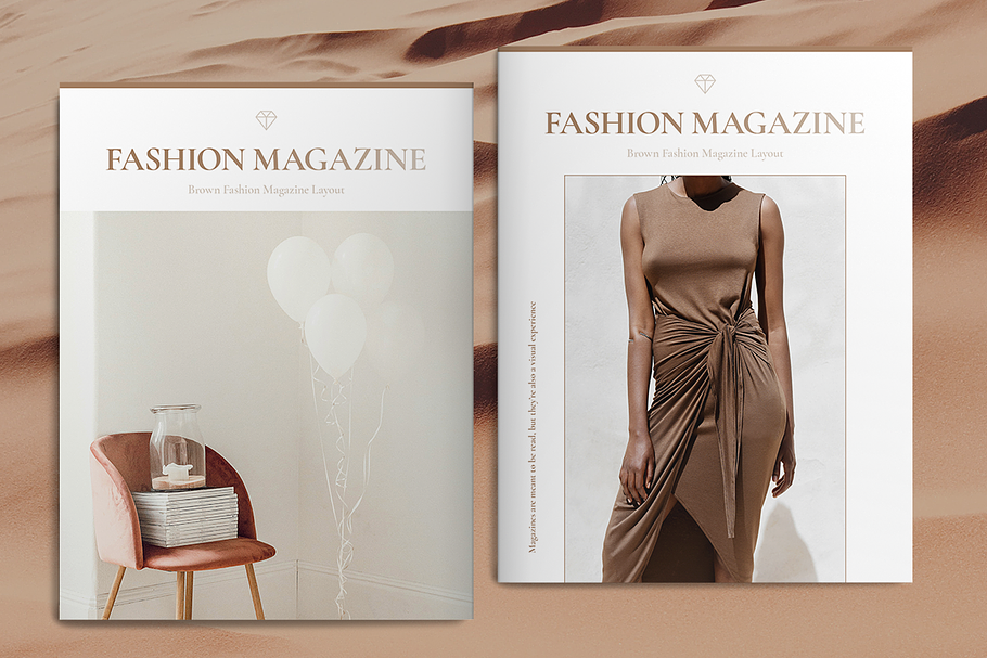 Fashion Magazine Layout in Magazine Templates - product preview 8