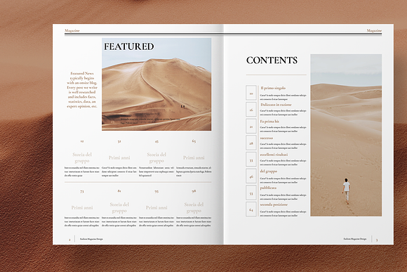 Fashion Magazine Layout in Magazine Templates - product preview 1
