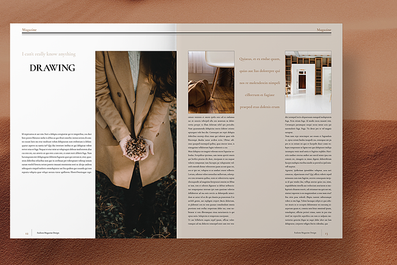 Fashion Magazine Layout in Magazine Templates - product preview 6