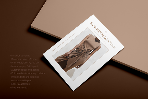 Fashion Magazine Layout in Magazine Templates - product preview 11