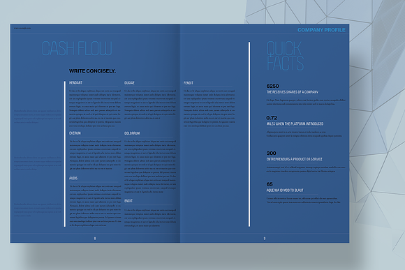 Blue Architecture Brochure Layout in Brochure Templates - product preview 4