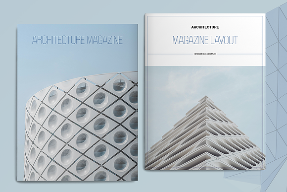 Blue Architecture Magazine Layout in Magazine Templates - product preview 1