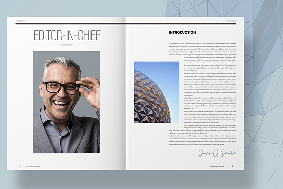 Blue Architecture Magazine Layout in Magazine Templates - product preview 3