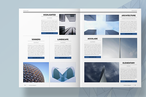 Blue Architecture Magazine Layout in Magazine Templates - product preview 8
