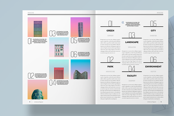 Blue Architecture Magazine Layout in Magazine Templates - product preview 10