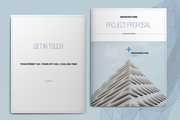 Blue Architecture Proposal Layout in Brochure Templates - product preview 1