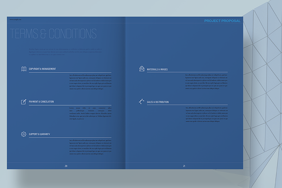 Blue Architecture Proposal Layout in Brochure Templates - product preview 11