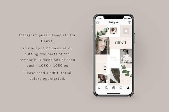 CANVA | Instagram PUZZLE - Classy in Instagram Templates - product preview 2