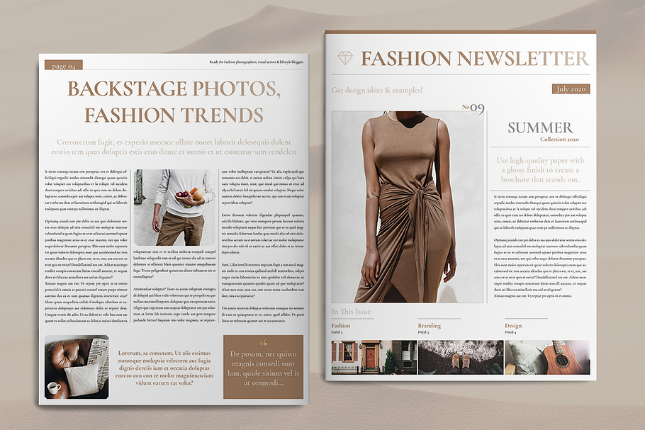 Fashion Newsletter in Brochure Templates - product preview 8