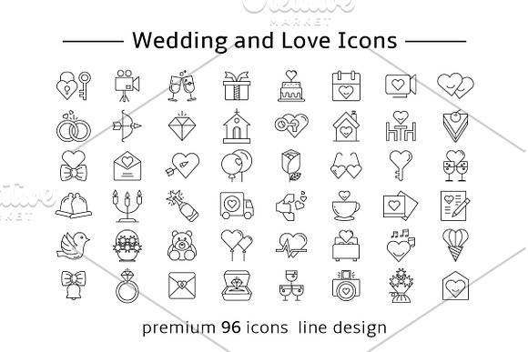 Wedding and Love Icons in Love Icons - product preview 1