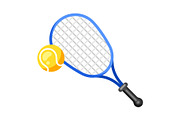 Icon of tennis racket and ball in