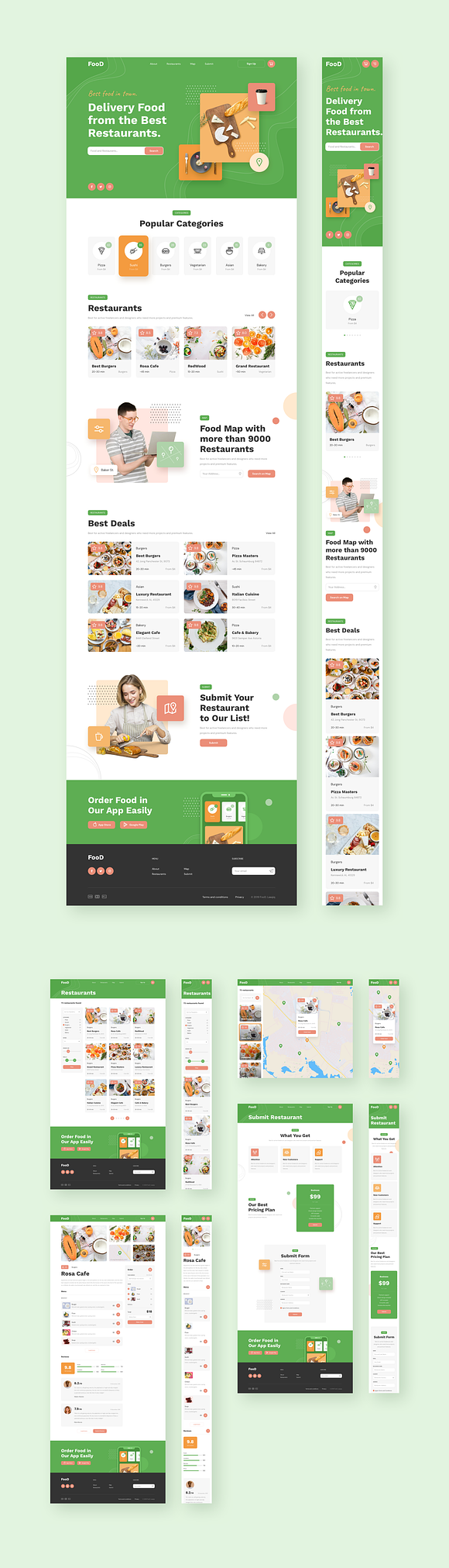 FIVE - Responsive Templates in Landing Page Templates - product preview 14