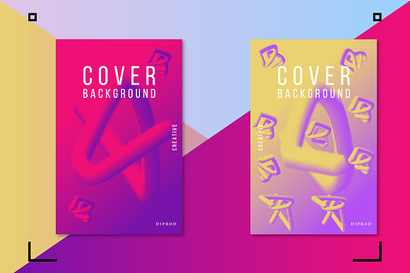 4 abstract fluid covers 3d posters in Brochure Templates - product preview 1