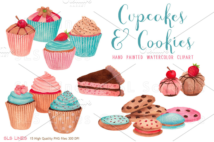 Cupcakes & Cookies Clipart