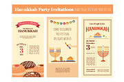 Chanuka party invitations set