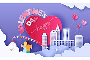 Happy Valentines Day card vector