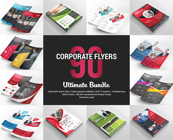 90 Corporate Flyers Bundle in Flyer Templates - product preview 93