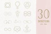 30 Infinity Symbols EPS & PNG