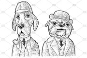 Dog Sherlock Holmes Watson