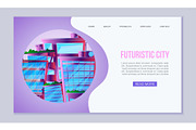 City of future web vector template