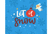 Let it snow background with