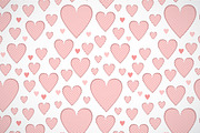 Red and white striped hearts pattern