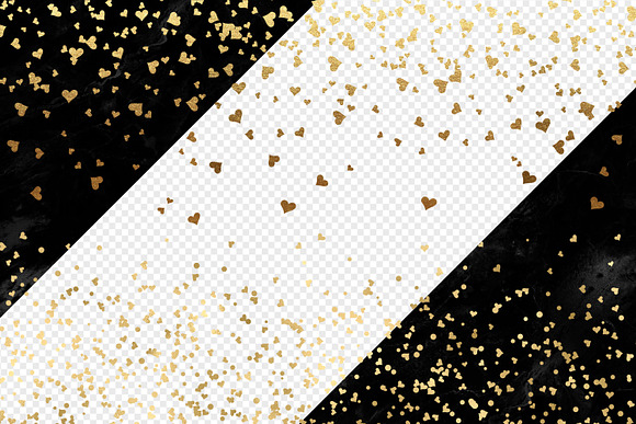Gold Hearts Confetti Overlays in Objects - product preview 3