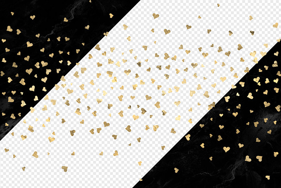 Gold Hearts Confetti Overlays in Objects - product preview 5