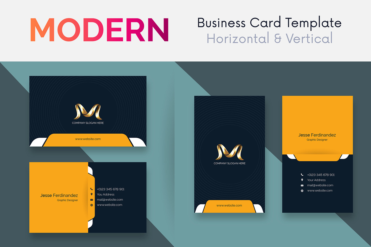 Modern Business Card Template V:144 in Business Card Templates - product preview 8