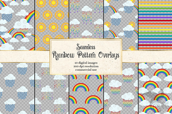 Rainbow Pattern Overlays