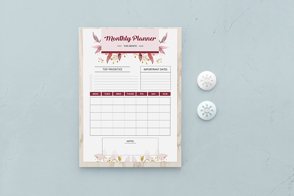 Printable Planner Template V06 in Stationery Templates - product preview 4