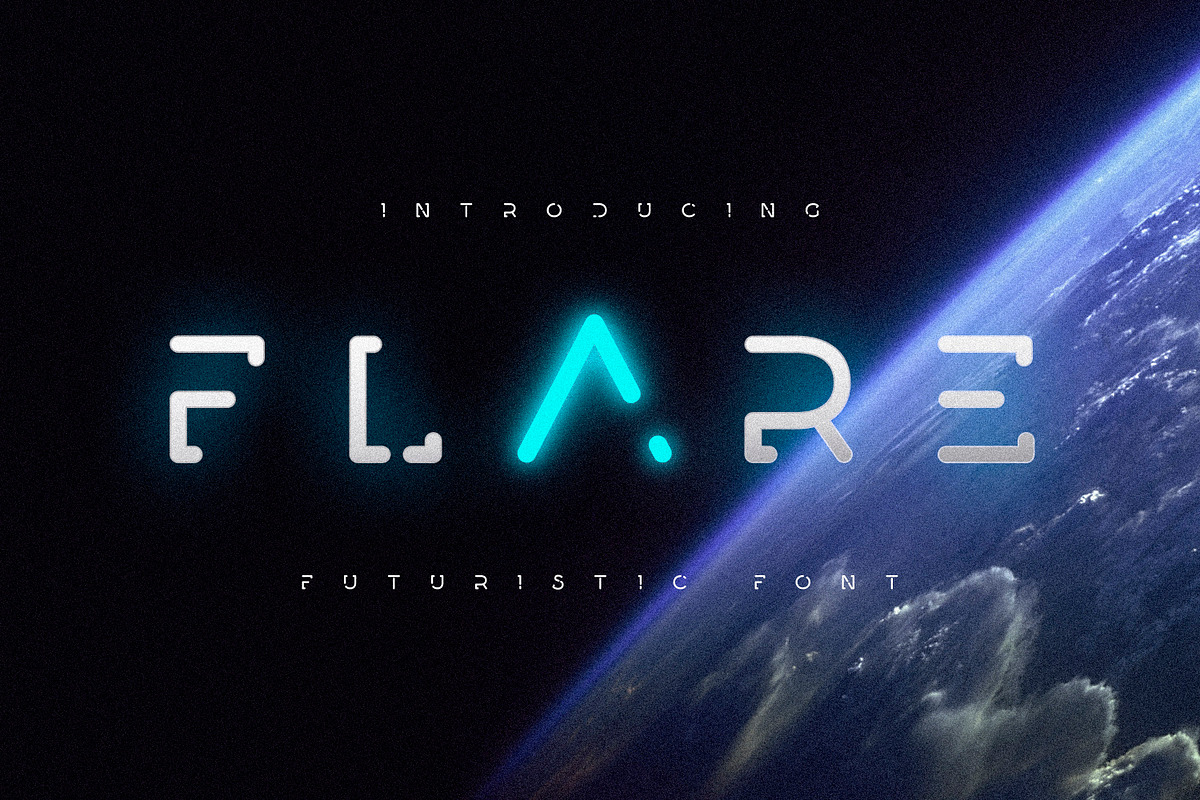 Flare - Futuristic Science Font in Display Fonts - product preview 8