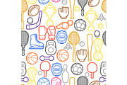 Seamless pattern with sport icons.