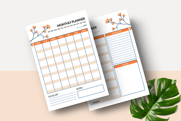 Weekly / Monthly Planner V05 in Stationery Templates - product preview 3