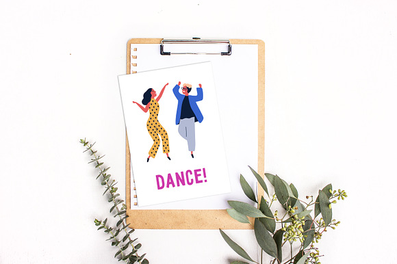 Dancing people set in Illustrations - product preview 2