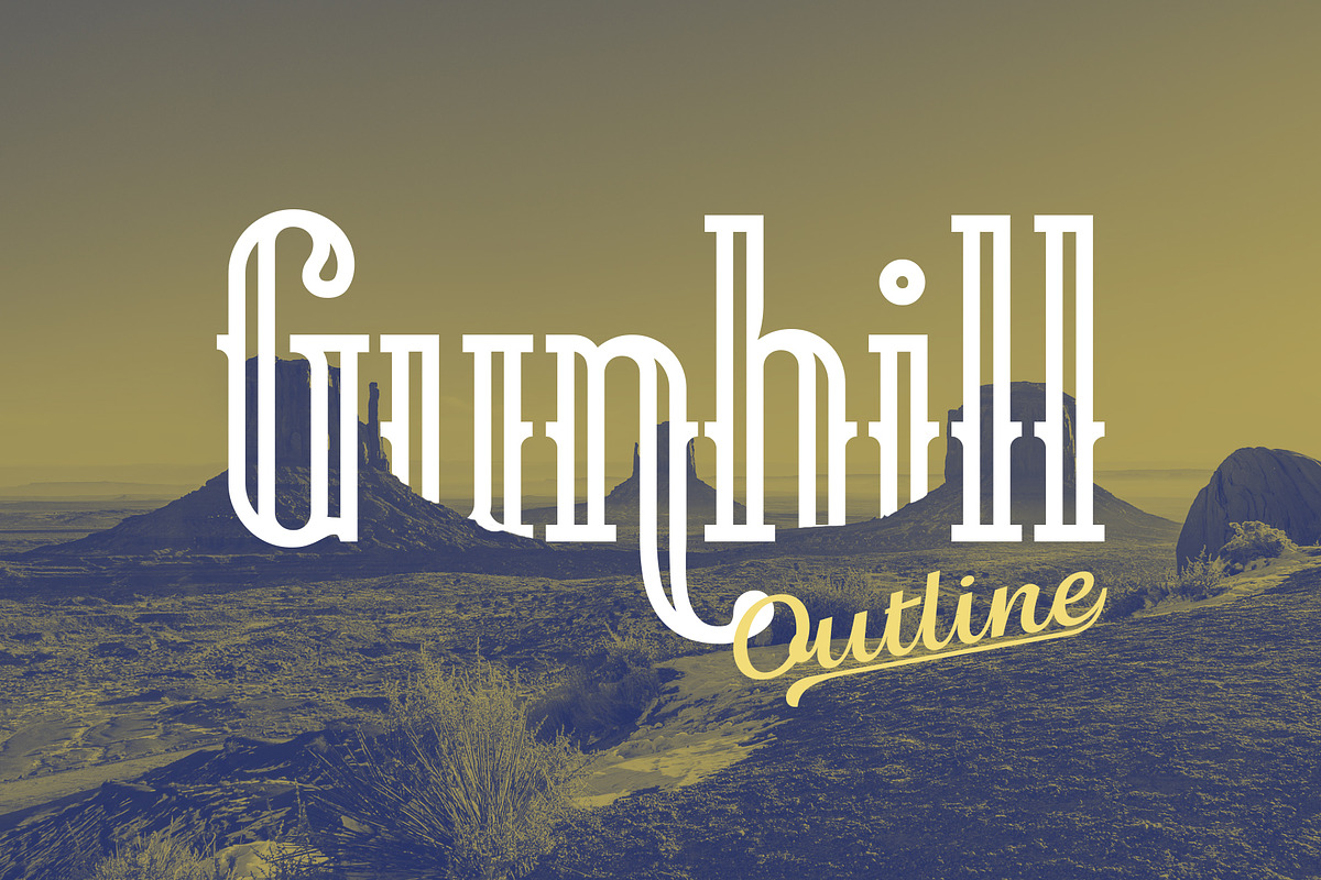 Gunhill Outline in Outline Fonts - product preview 8