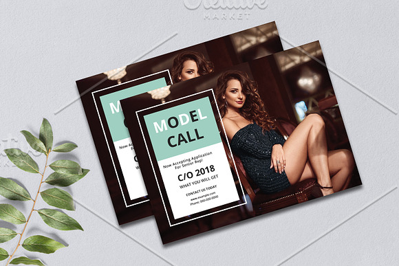 Model Call Template V1140 in Flyer Templates - product preview 1