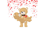 Romantic Male Bear Holding Female