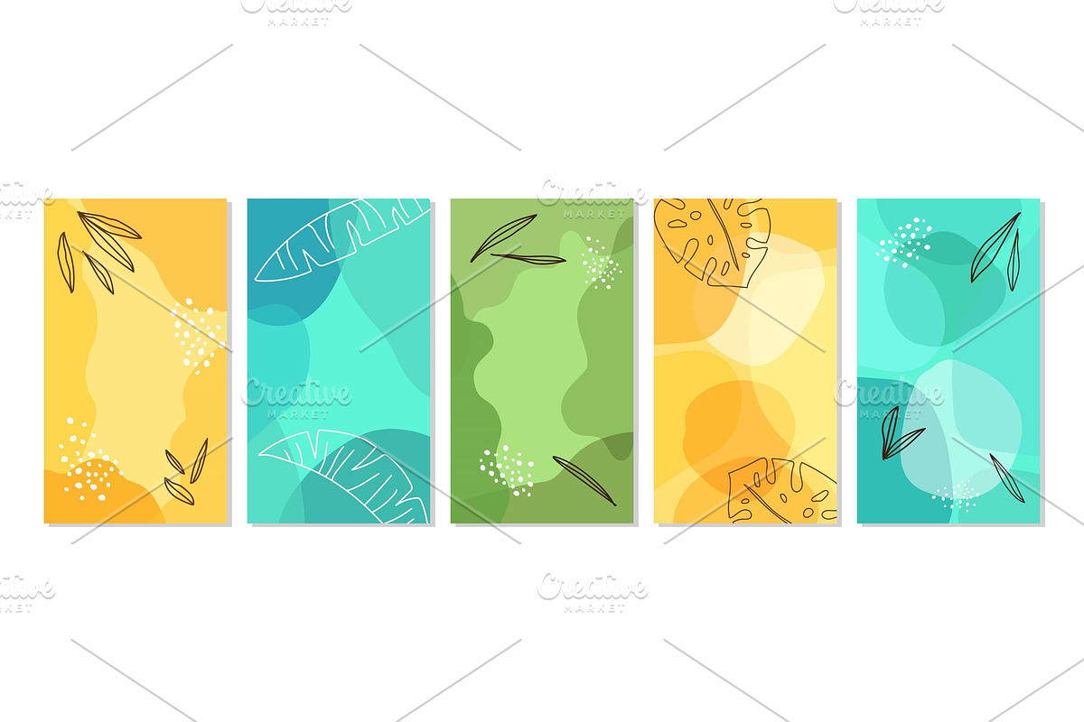 Creative set of backgrounds with in Illustrations - product preview 8