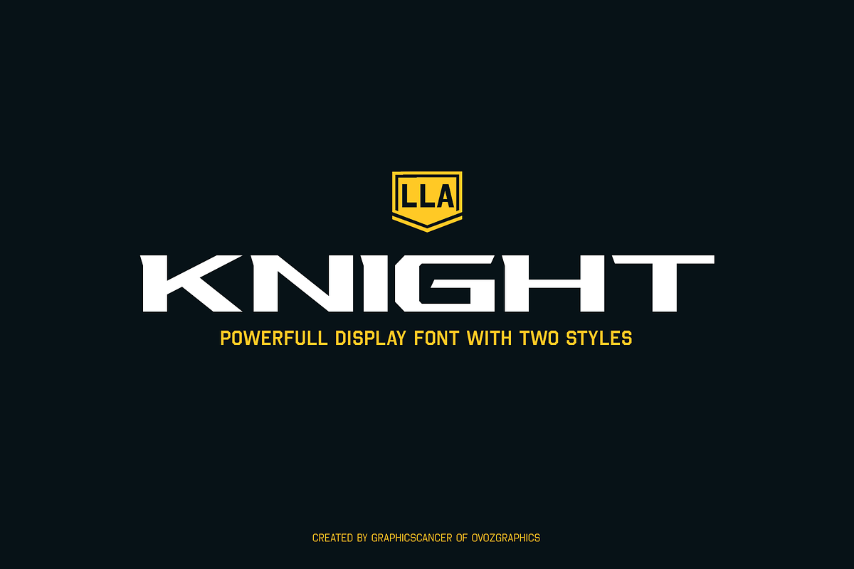 LLA Knight Sports Font in Display Fonts - product preview 8