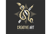 Creative Art concept. Heraldic.