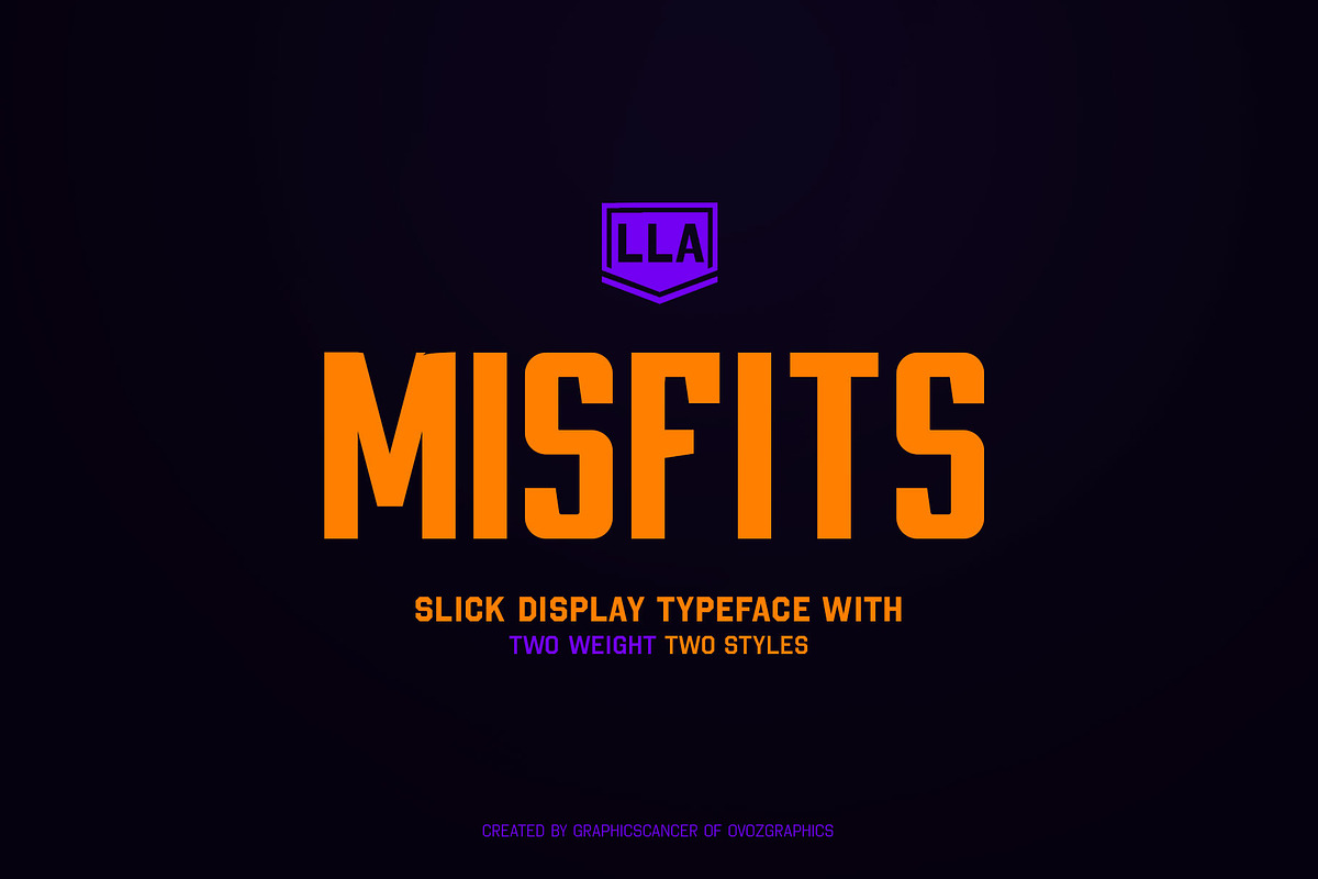 LLA MISFITS Sports Display Font in Display Fonts - product preview 8