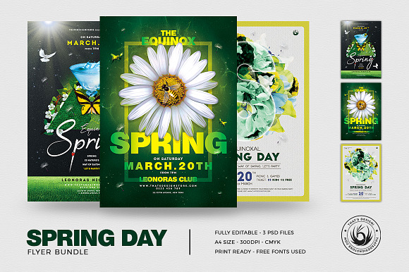 Spring Day Flyer Bundle in Flyer Templates - product preview 1