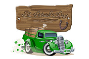 Saint Patrick's retro cartoon pickup