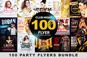 100 Night Club Party Flyers Bundle