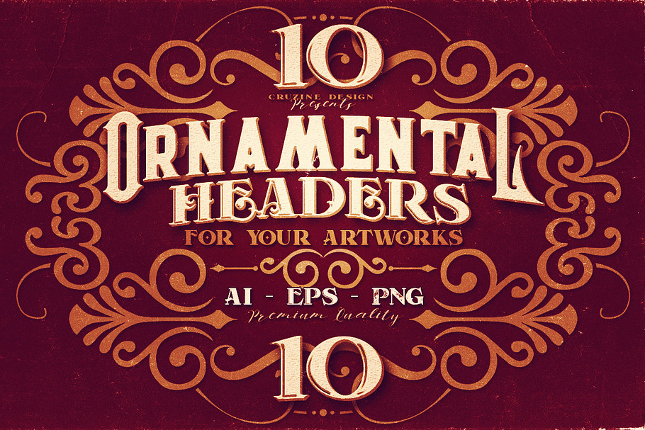 10 Ornamental Headers in Graphics - product preview 8